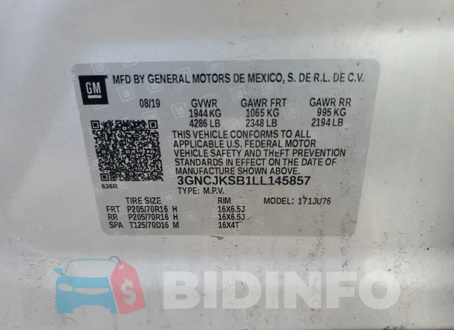 3GNCJKSB1LL145857 Photo# 12