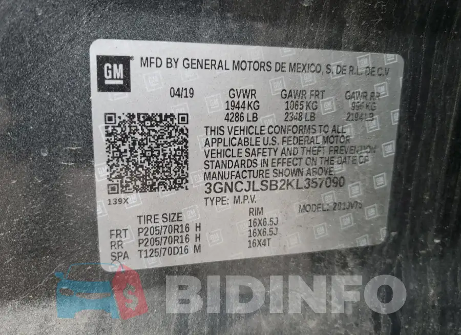 3GNCJLSB2KL357090 Photo# 12