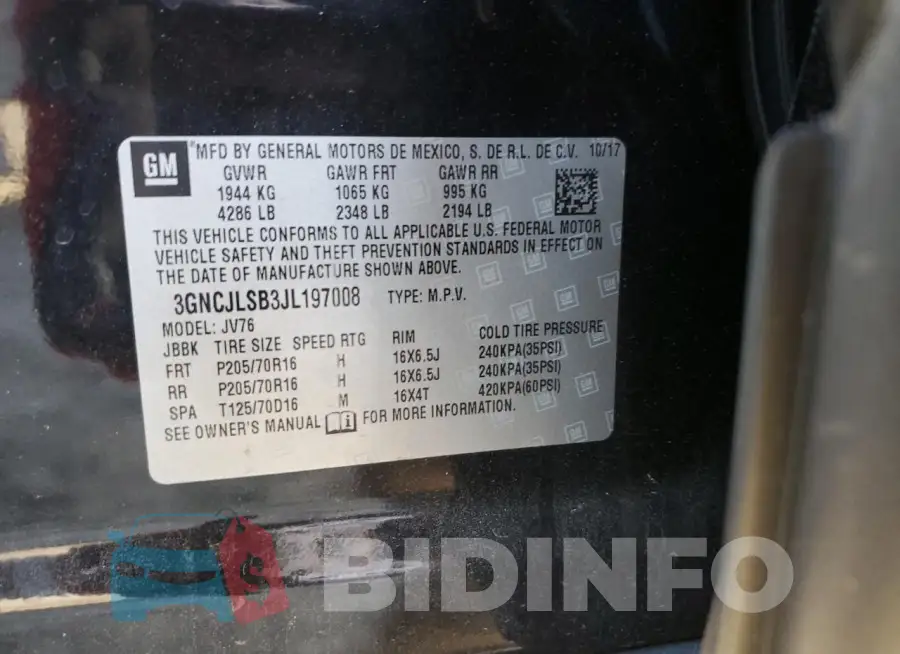 3GNCJLSB3JL197008 Photo# 12