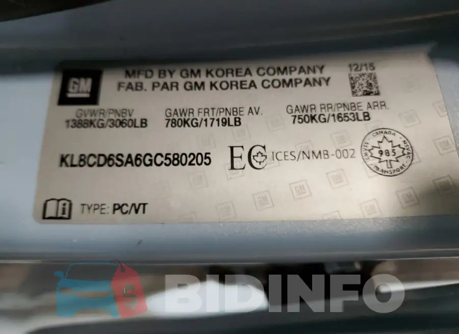 KL8CD6SA6GC580205 Photo# 13