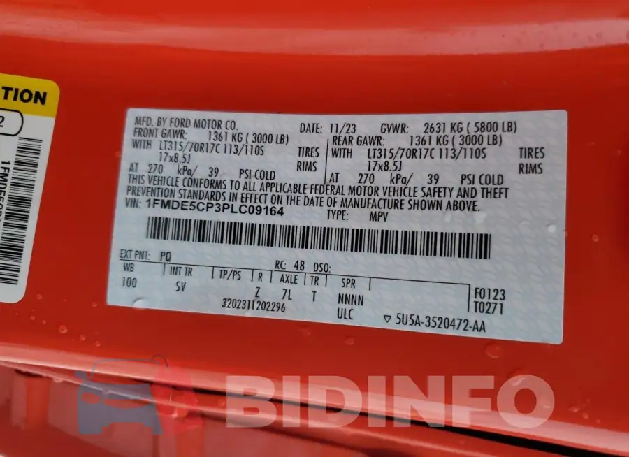 1FMDE5CP3PLC09164 Photo# 12