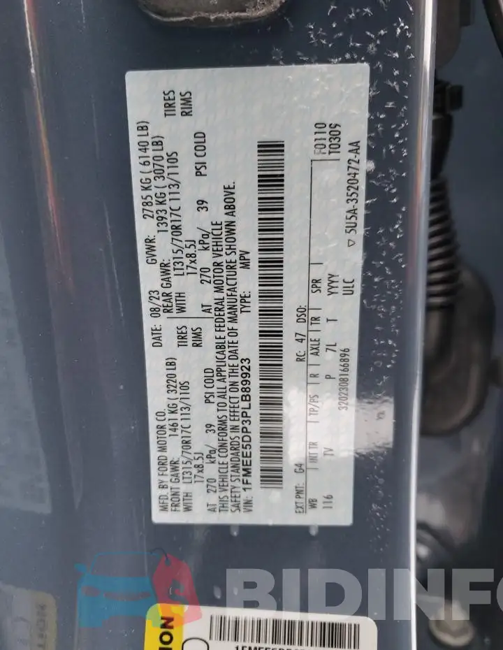 1FMEE5DP3PLB89923 Photo# 14