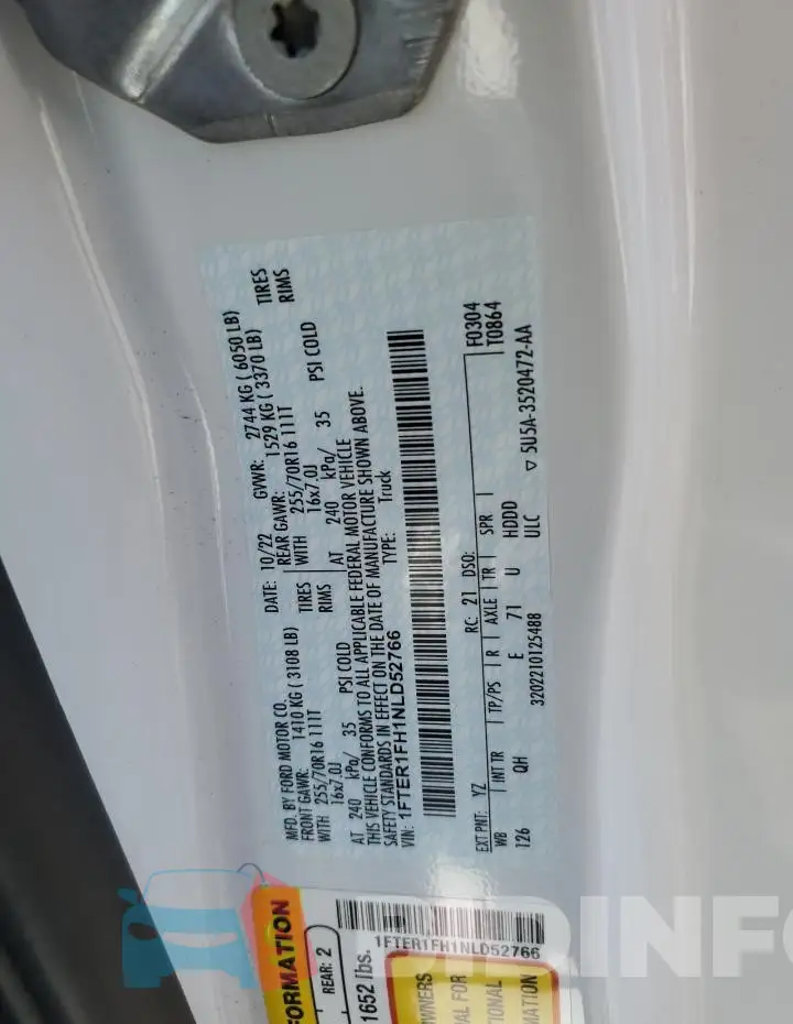 1FTER1FH1NLD52766 Photo# 12