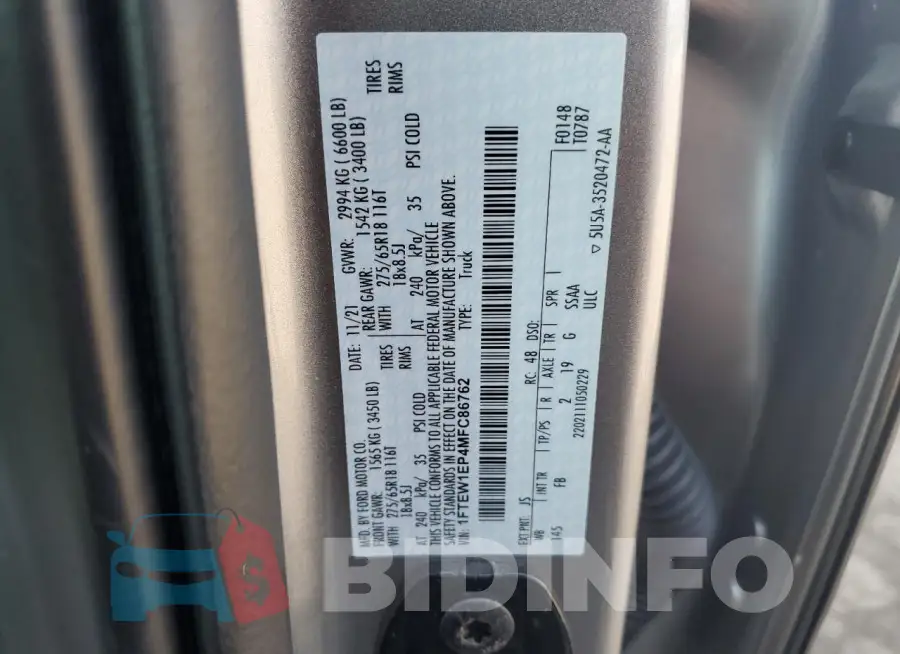 1FTEW1EP4MFC86762 Photo# 12