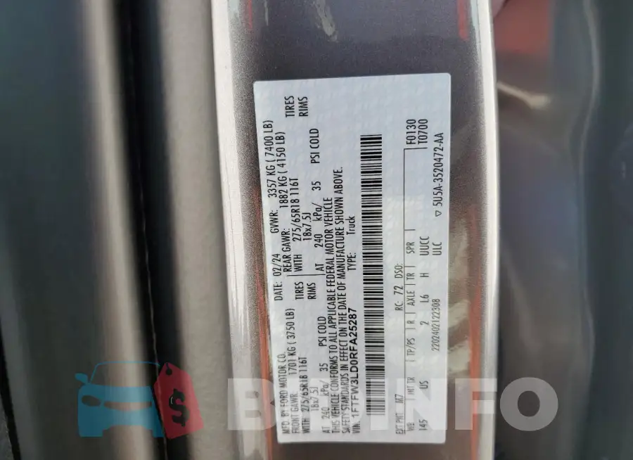 1FTFW3LD0RFA25287 Photo# 12