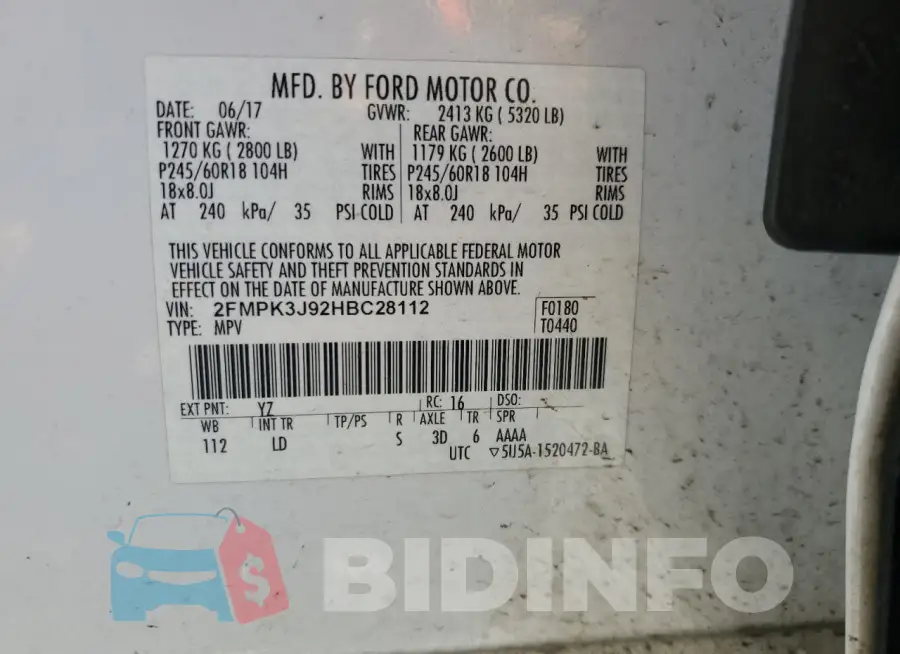 2FMPK3J92HBC28112 Photo# 12