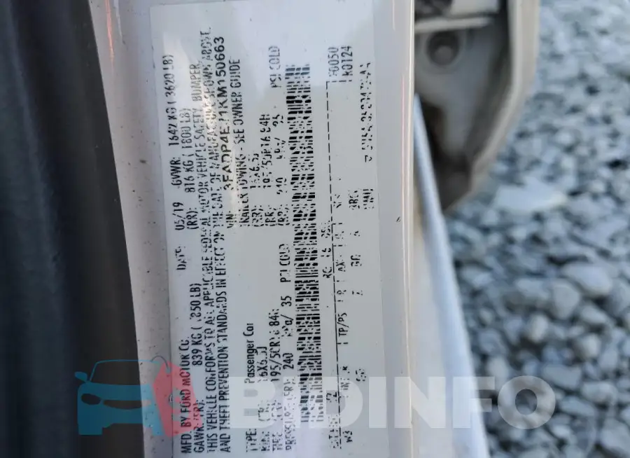 3FADP4EJ1KM150663 Photo# 13