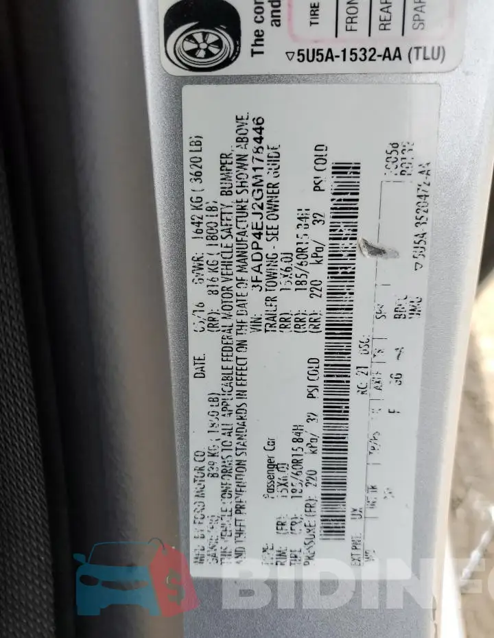 3FADP4EJ2GM178446 Photo# 12