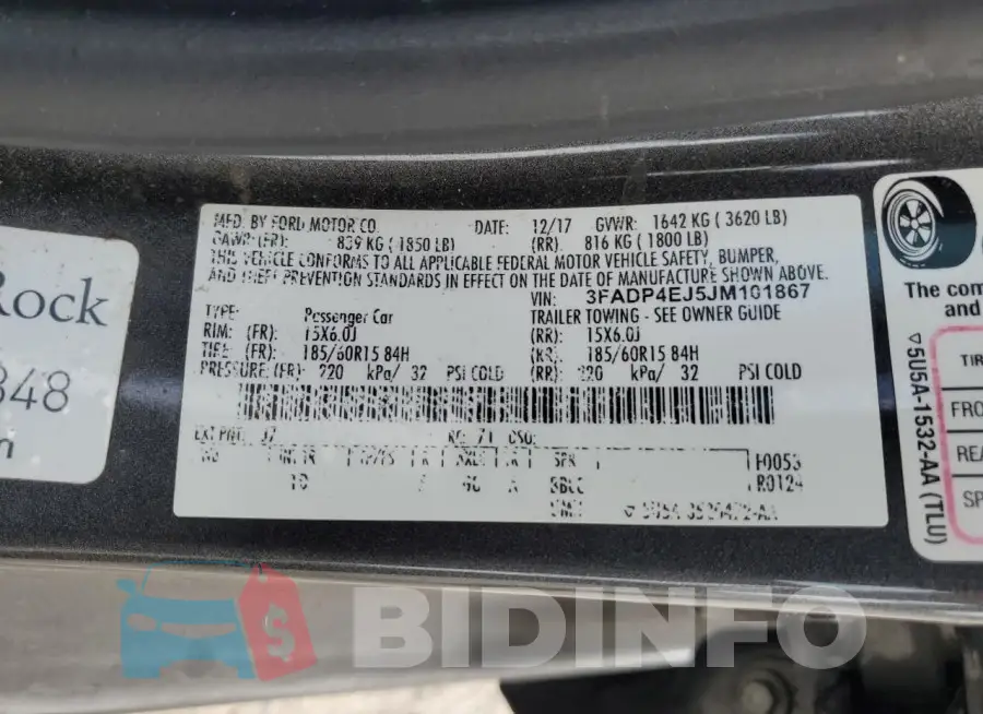 3FADP4EJ5JM101867 Photo# 12