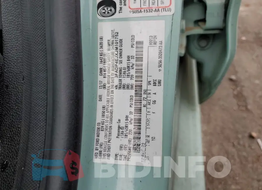 3FADP4EJXJM101752 Photo# 13