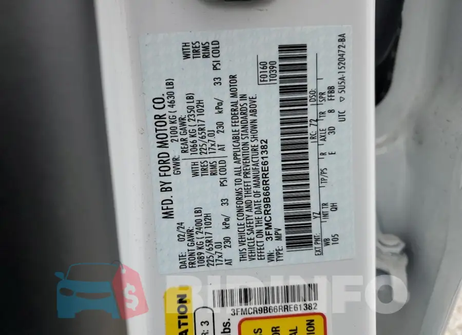 3FMCR9B66RRE61382 Photo# 12