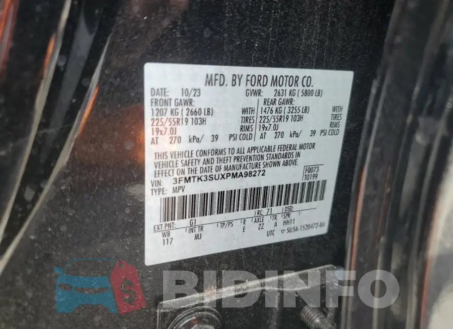 3FMTK3SUXPMA98272 Photo# 12