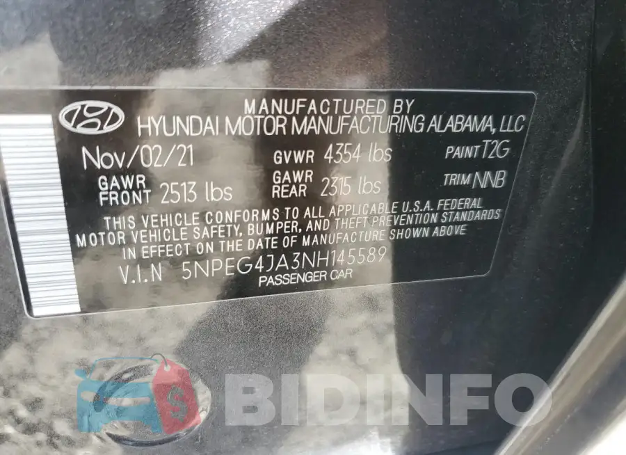 5NPEG4JA3NH145589 Photo# 13