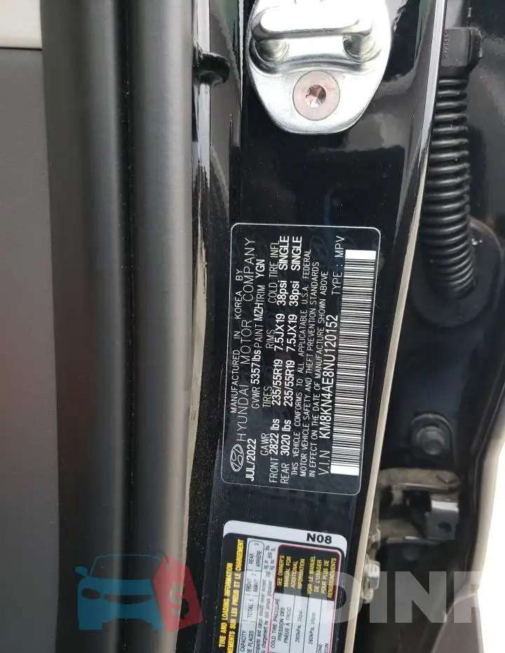 KM8KN4AE8NU120152 Photo# 13