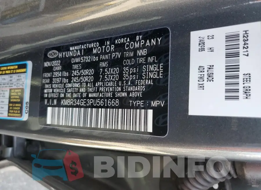 KM8R34GE3PU561668 Photo# 13