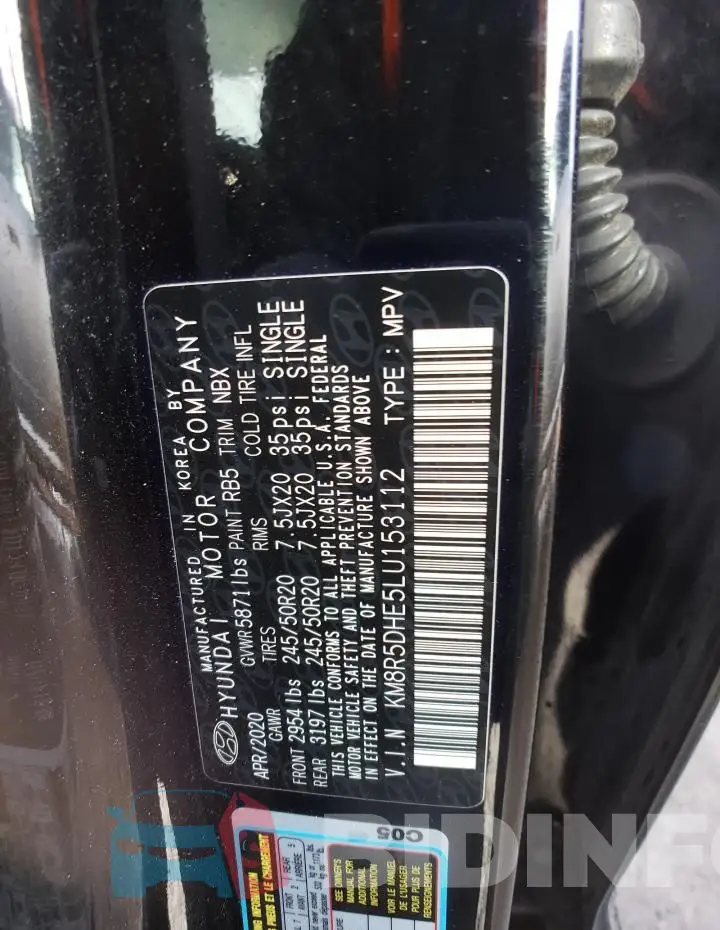 KM8R5DHE5LU153112 Photo# 12