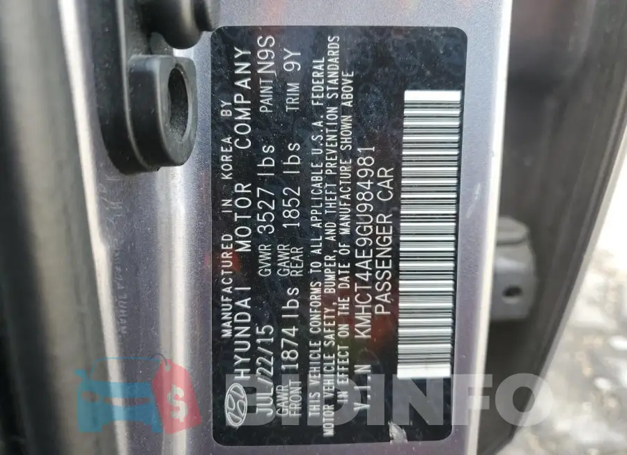 KMHCT4AE9GU984981 Photo# 12