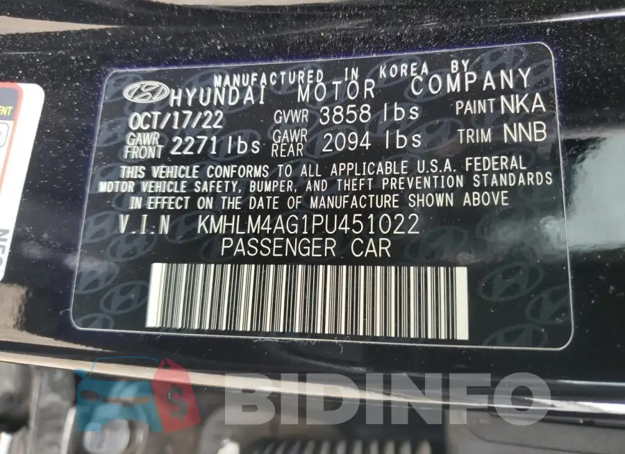 KMHLM4AG1PU451022 Photo# 12