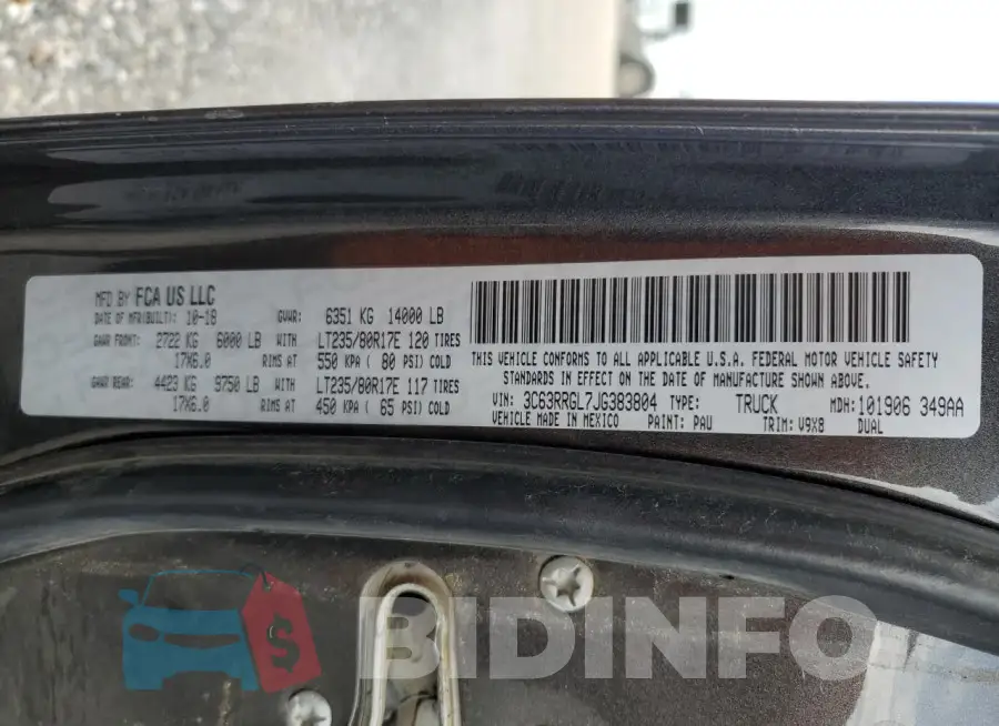 3C63RRGL7JG383804 Photo# 13