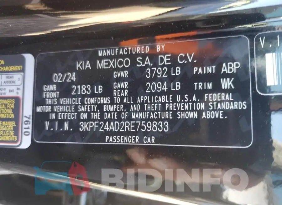 3KPF24AD2RE759833 Photo# 12