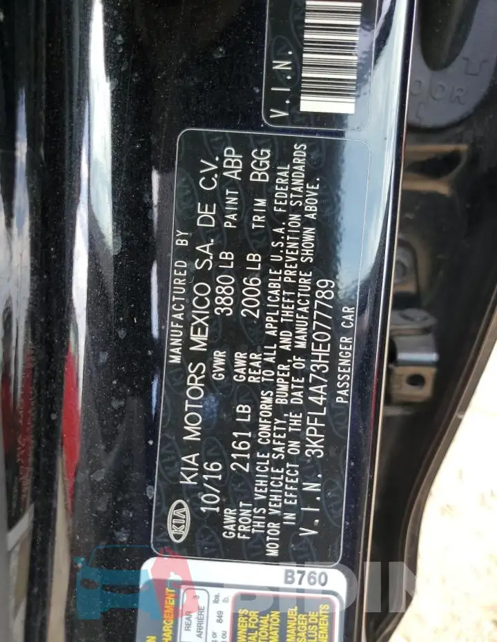 3KPFL4A73HE077789 Photo# 12