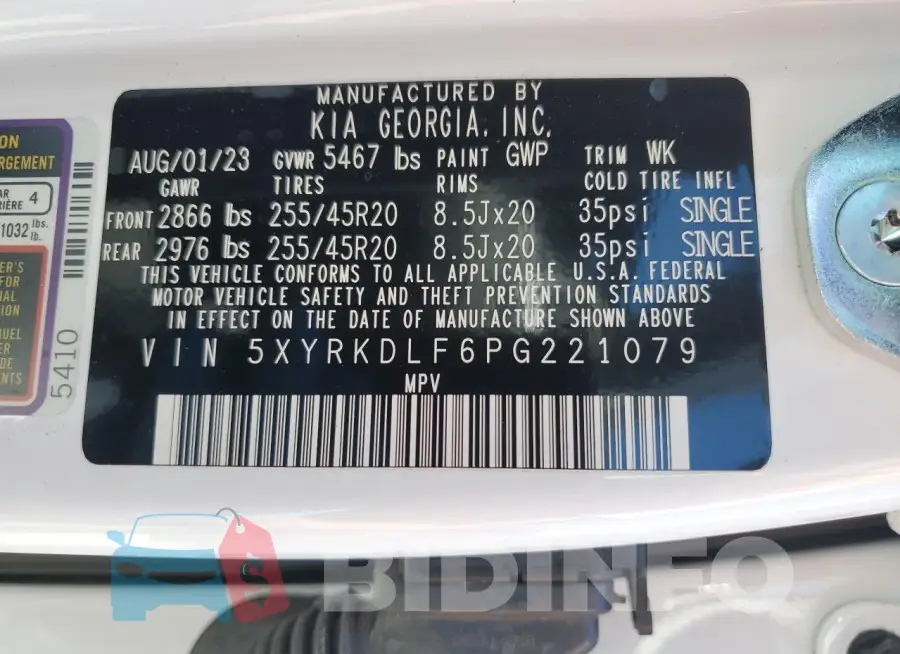 5XYRKDLF6PG221079 Photo# 13