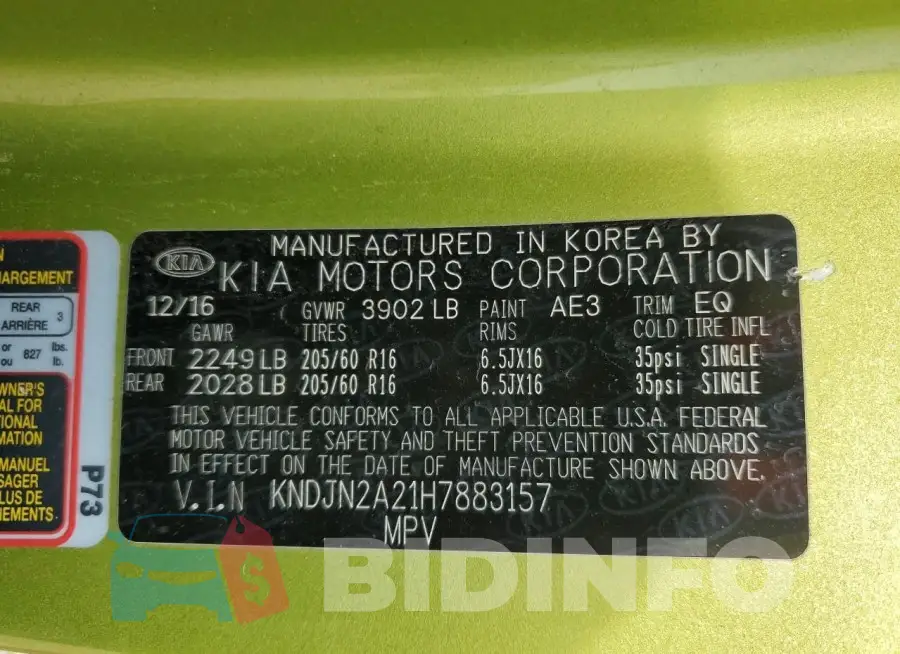 KNDJN2A21H7883157 Photo# 12