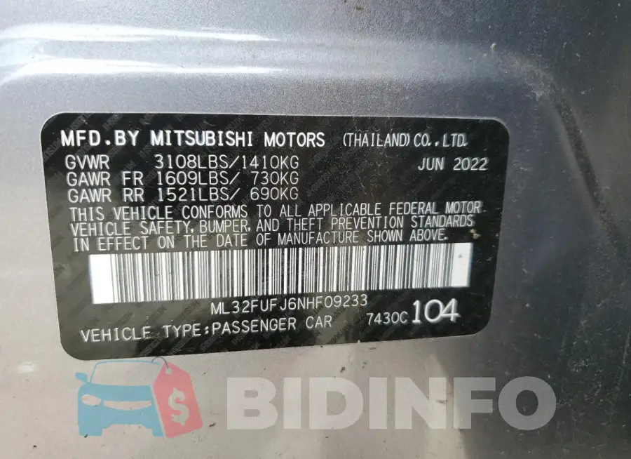 ML32FUFJ6NHF09233 Photo# 12