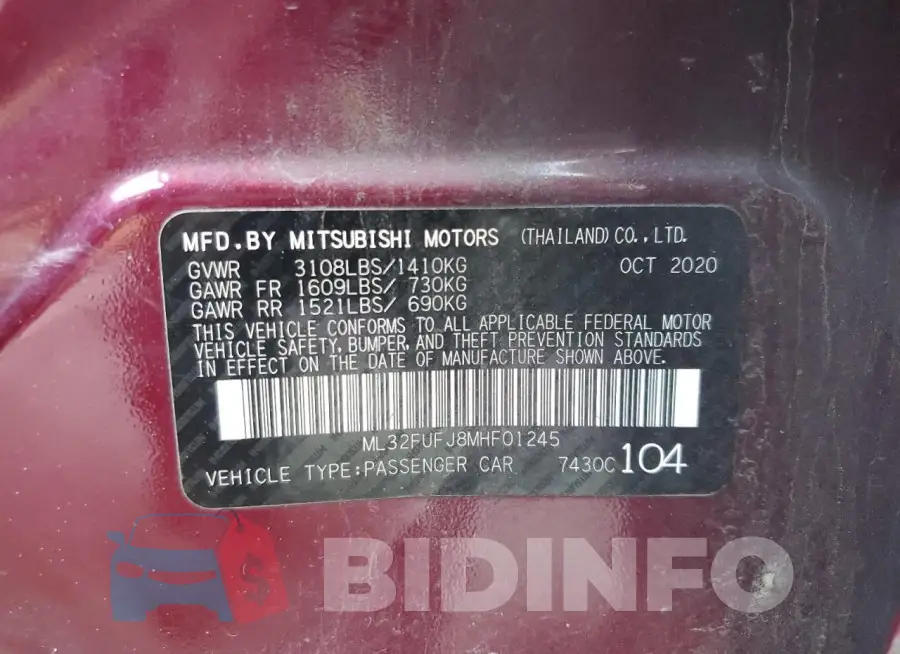ML32FUFJ8MHF01245 Photo# 13