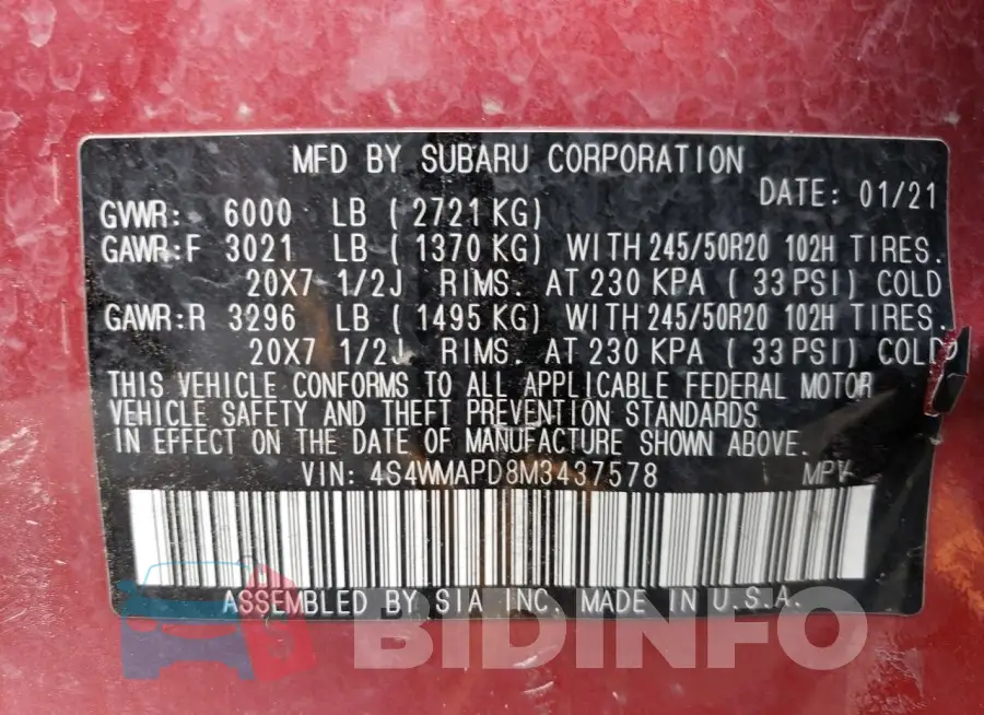4S4WMAPD8M3437578 Photo# 13