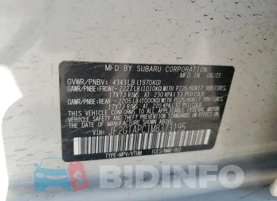 JF2GTAPC1M8373195 Photo# 12