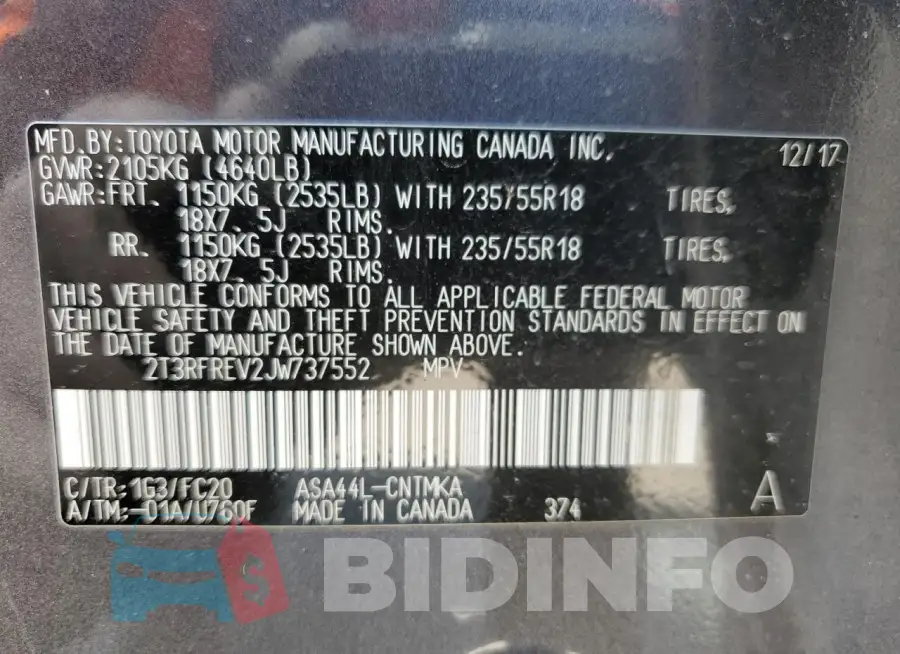 2T3RFREV2JW737552 Photo# 13
