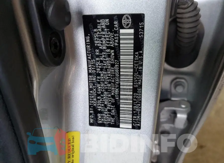 4T1BK1FK6FU560927 Photo# 12
