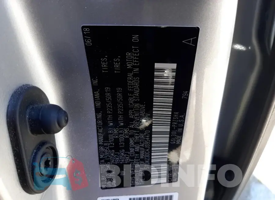 5TDXZ3DC4JS954470 Photo# 14