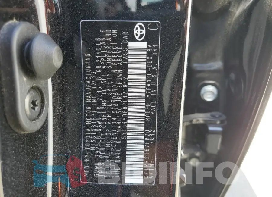 5YFB4MDE8RP121842 Photo# 12