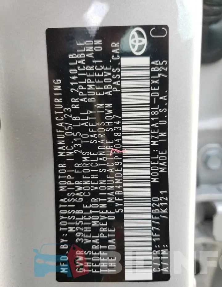 5YFB4MDE9PP048347 Photo# 12