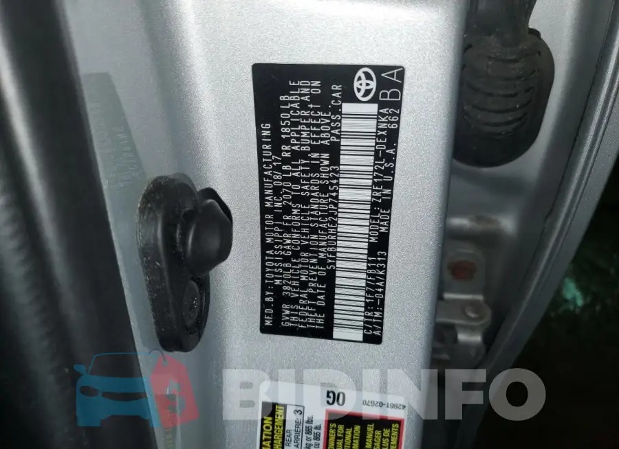 5YFBURHE2JP745423 Photo# 13