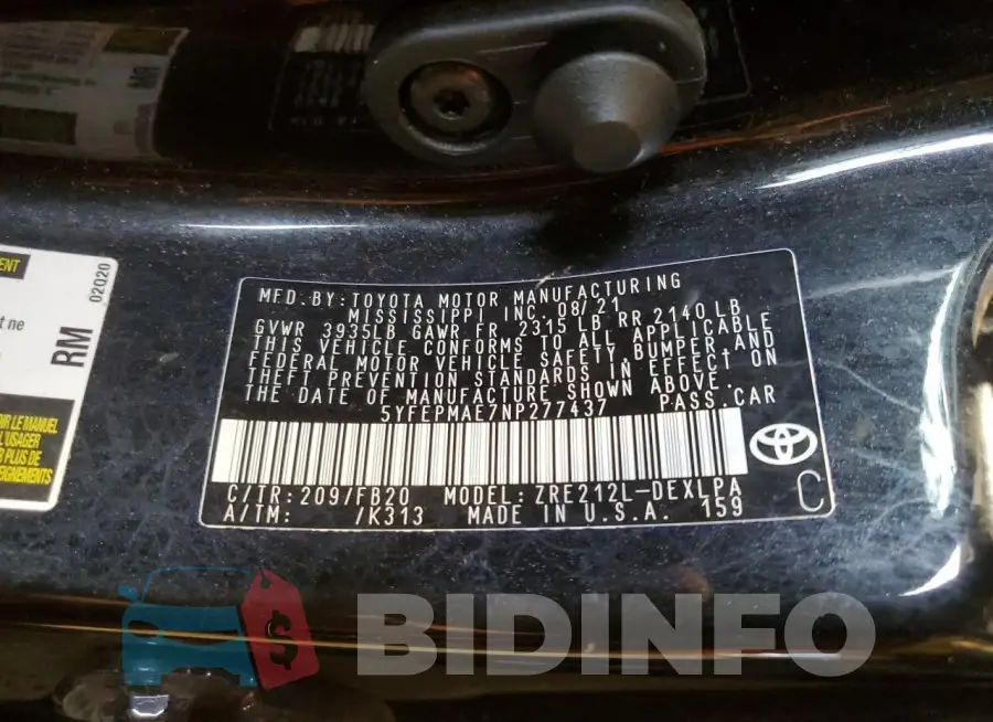 5YFEPMAE7NP277437 Photo# 12