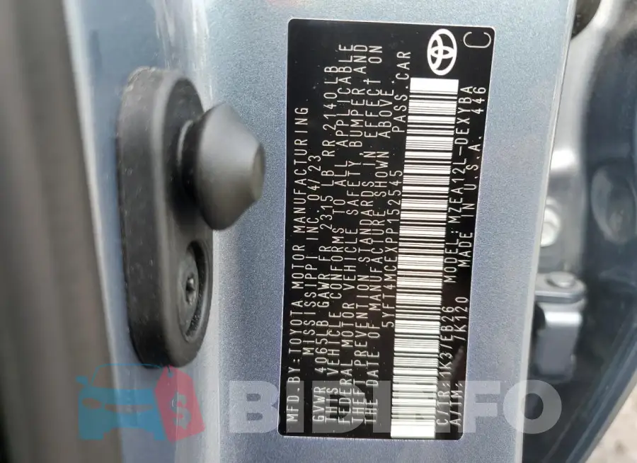 5YFT4MCEXPP152545 Photo# 13