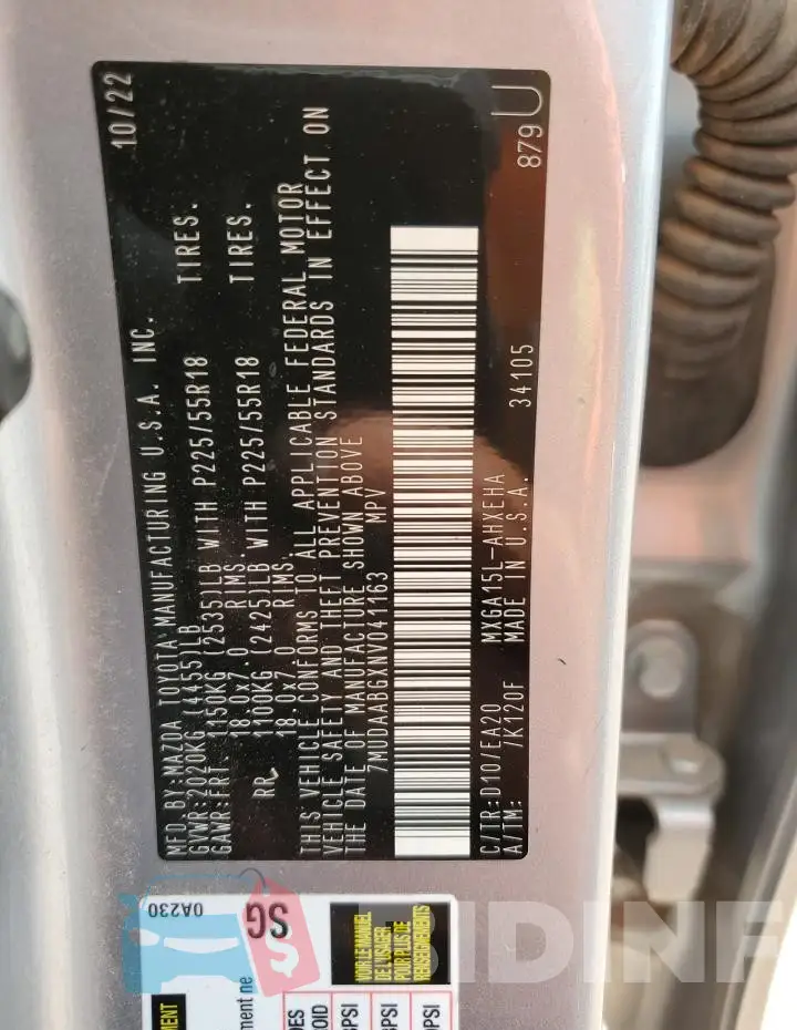 7MUDAABGXNV041163 Photo# 13