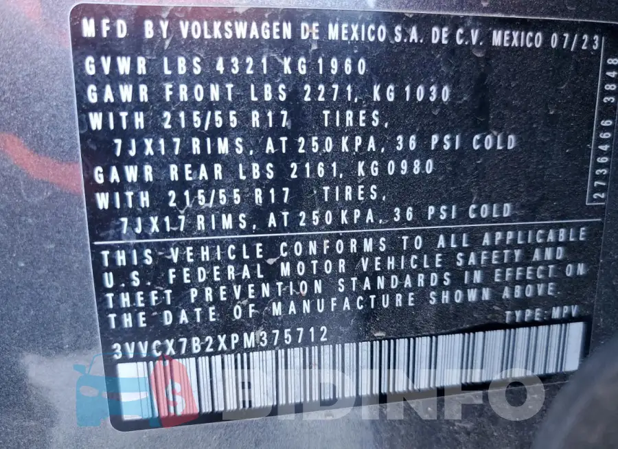3VVCX7B2XPM375712 Photo# 12