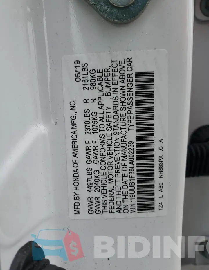 19UUB1F36LA002239 Photo# 12