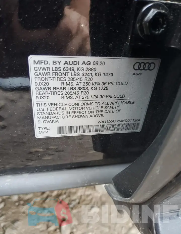 WA1LXAF75MD011264 Photo# 14