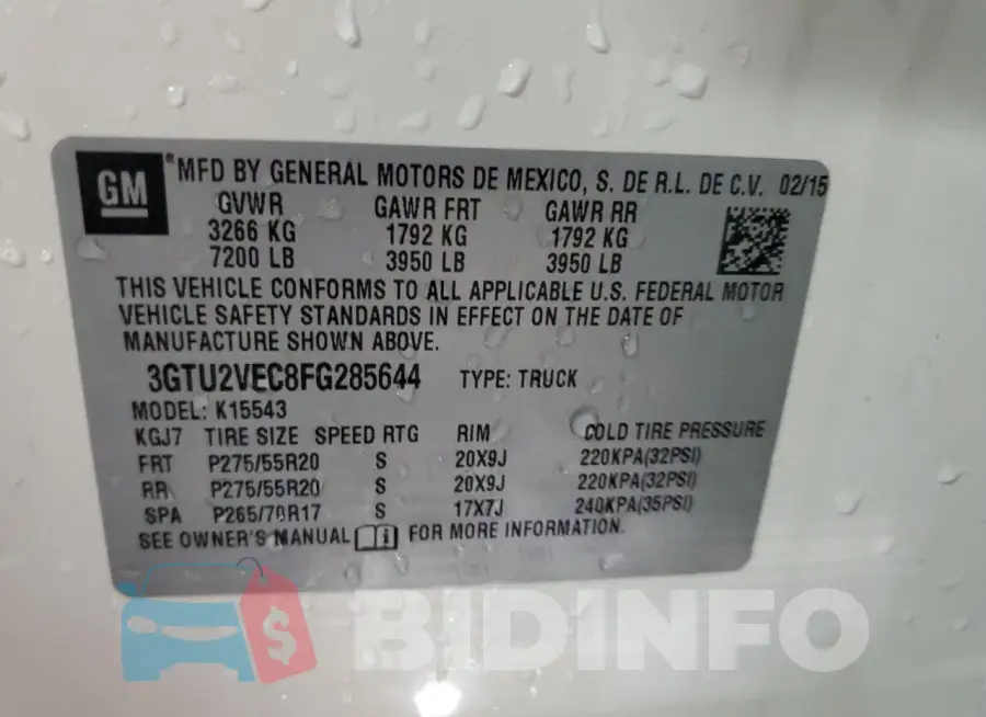 3GTU2VEC8FG285644 Photo# 13