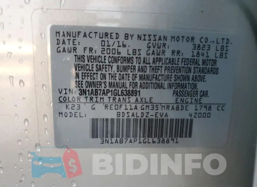 3N1AB7AP1GL638891 Photo# 12