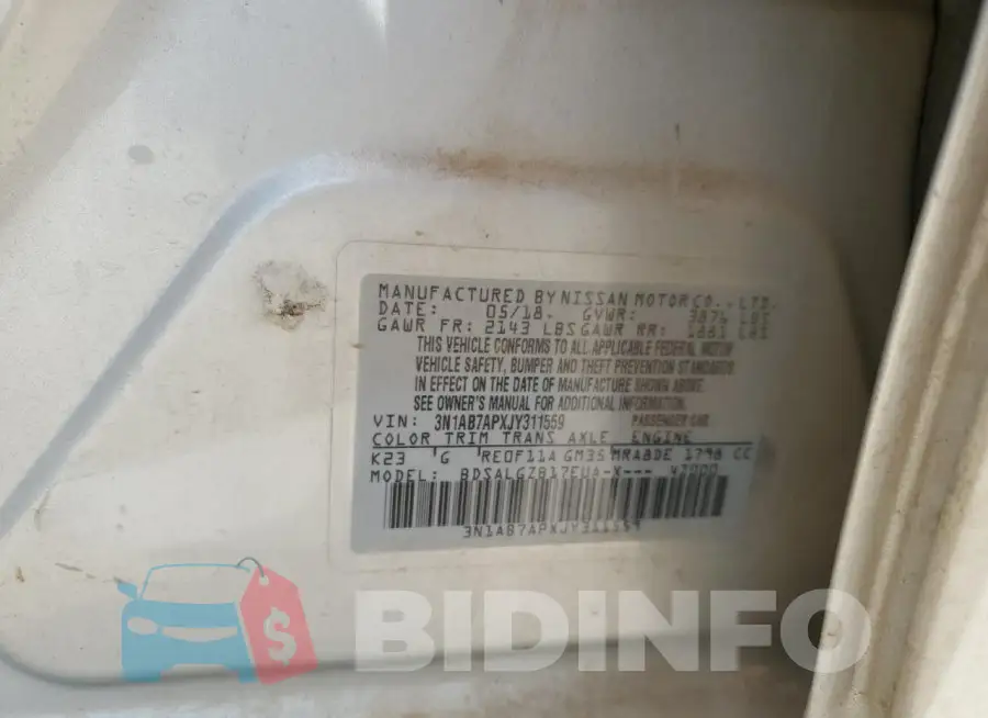 3N1AB7APXJY311559 Photo# 12