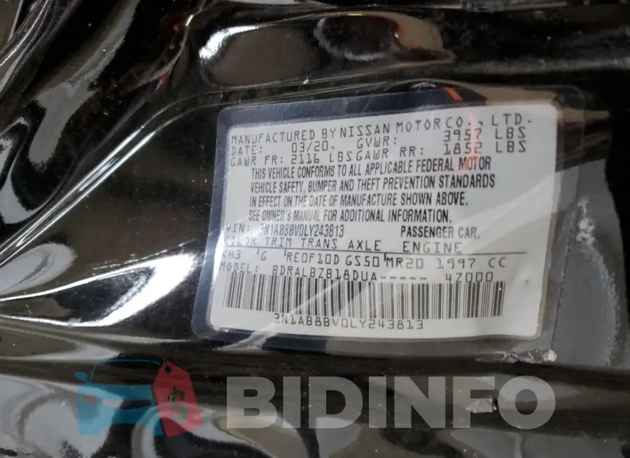 3N1AB8BV0LY243813 Photo# 12