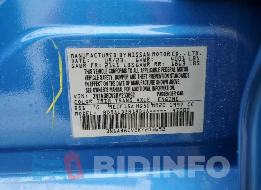 3N1AB8CV2RY203692 Photo# 12