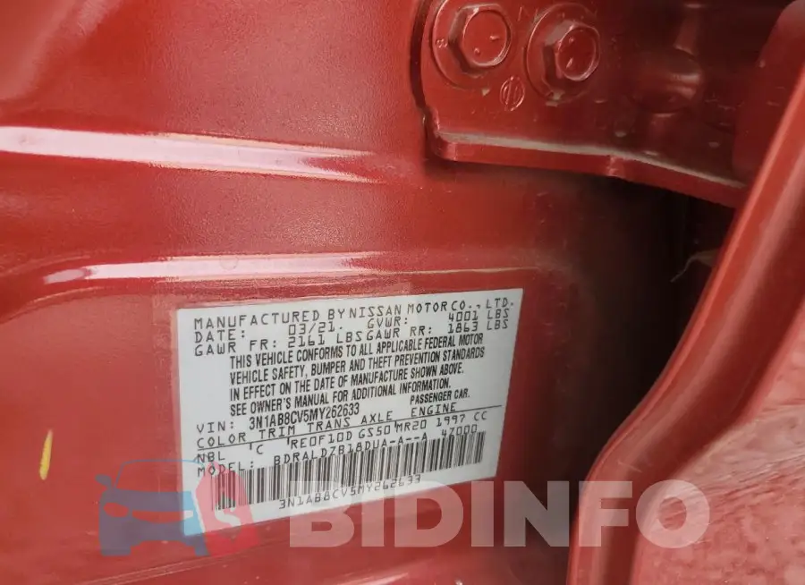 3N1AB8CV5MY262633 Photo# 12