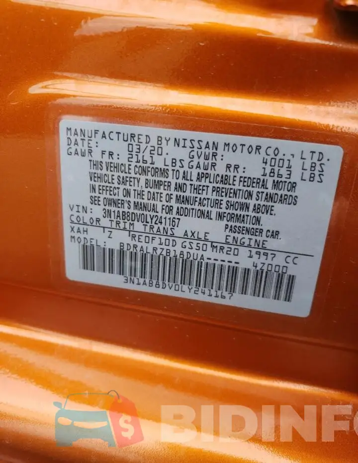 3N1AB8DV0LY241167 Photo# 12